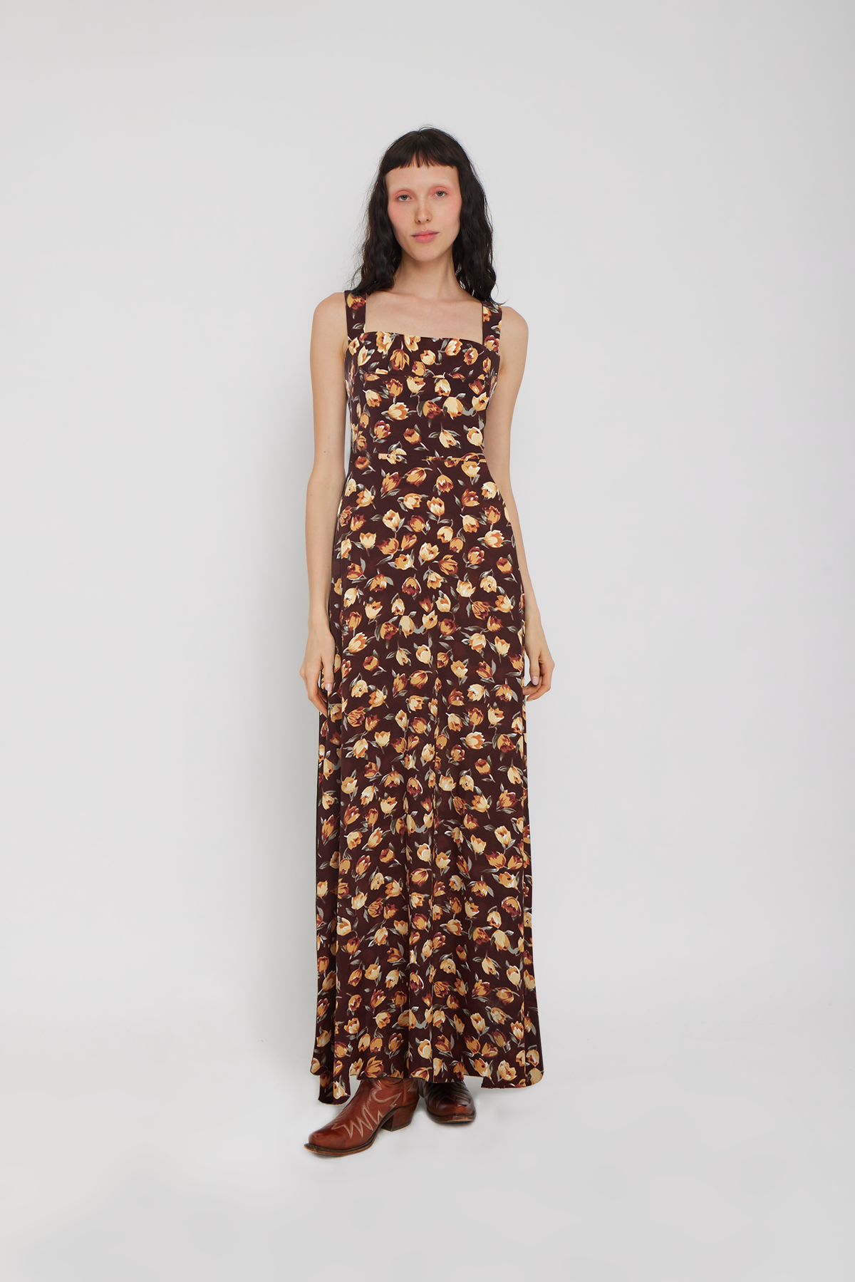 Lorraina Dress Wine Tulip