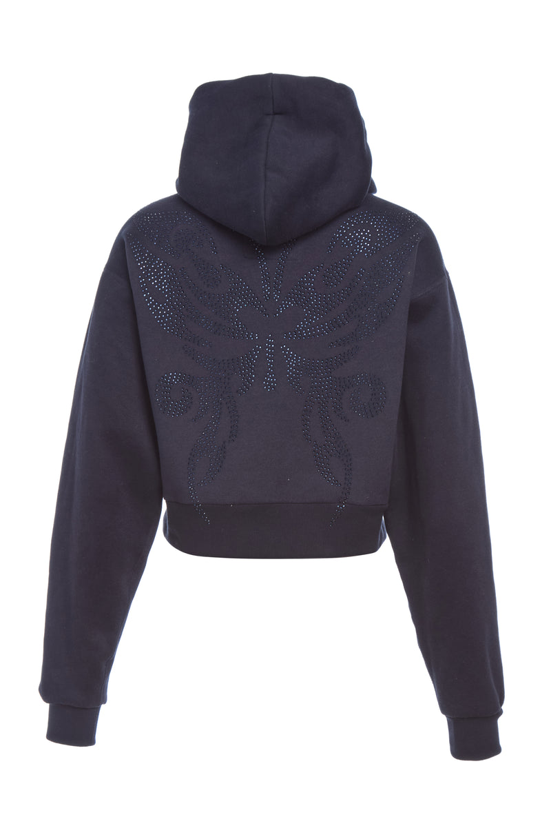 Navy Pull Over Hoodie Sparkle