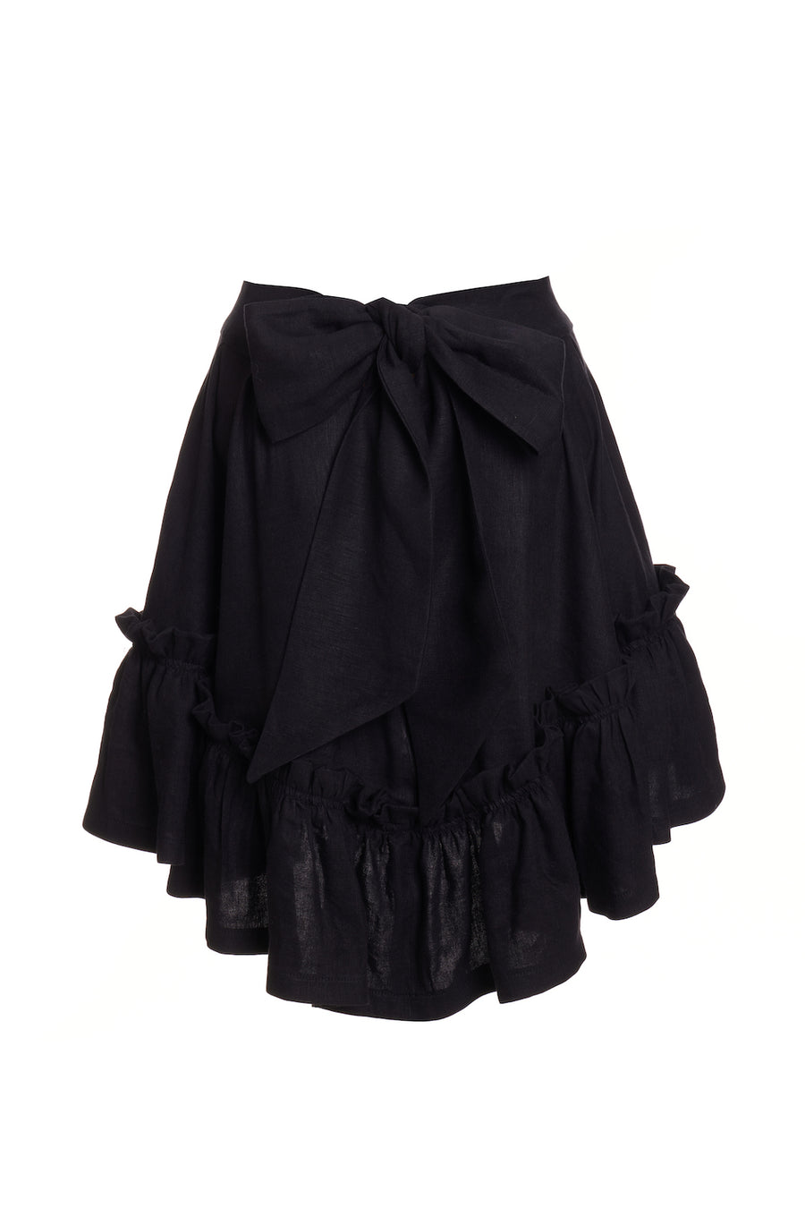 Quinoa Skirt Black Linen