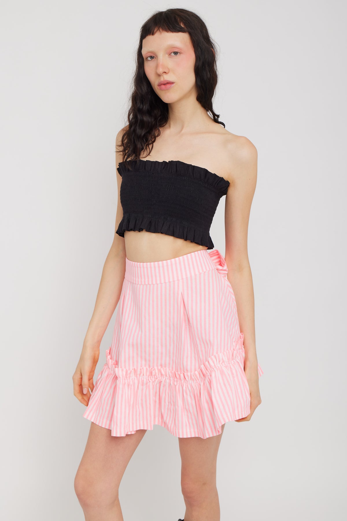 Quinoa Skirt Pink Candy Stripe