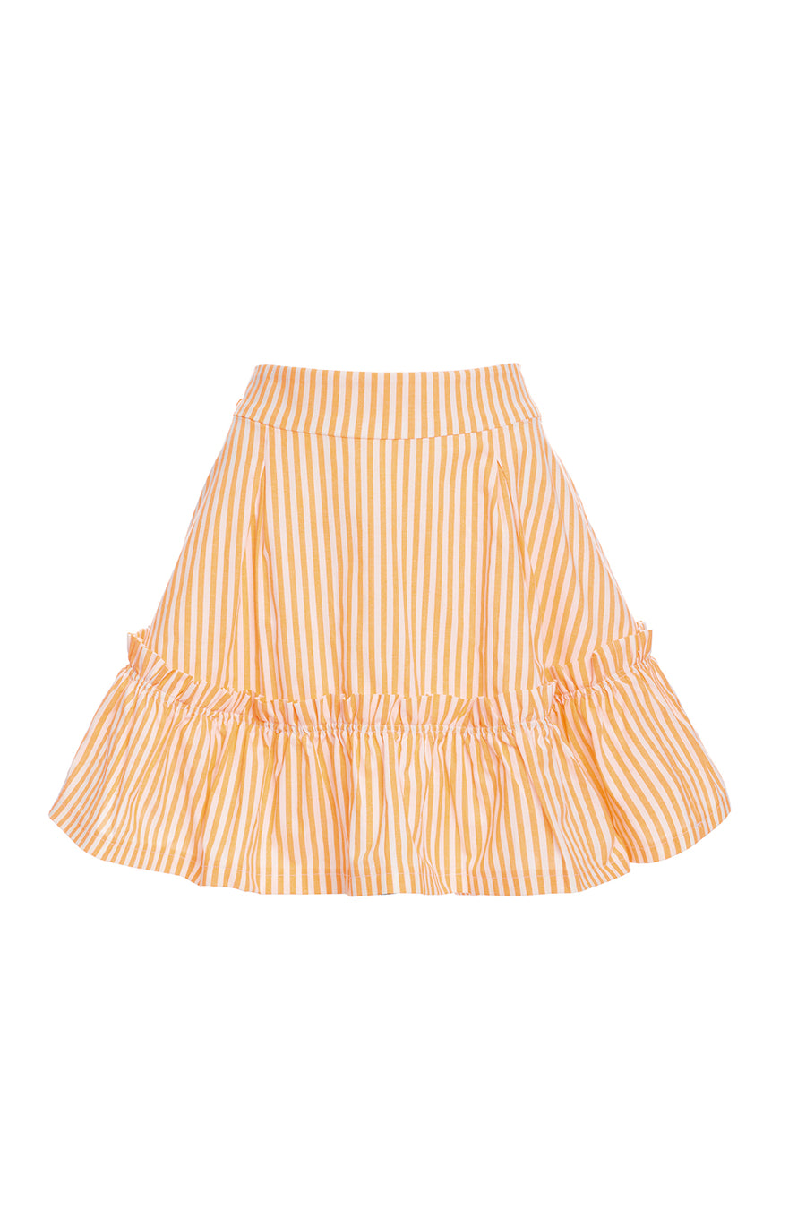 Quinoa Skirt Orange Candy Stripe
