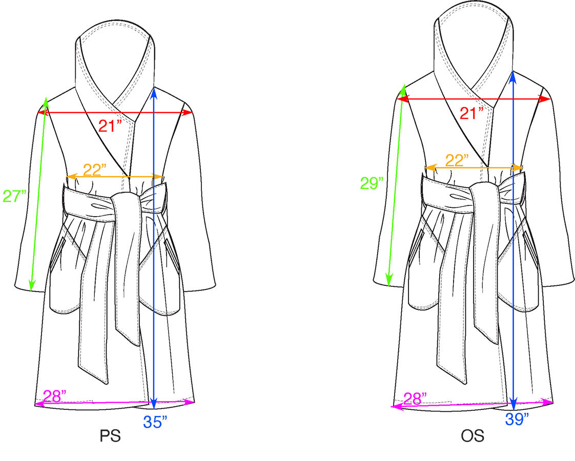 Classic Robe Cloak Size Guide