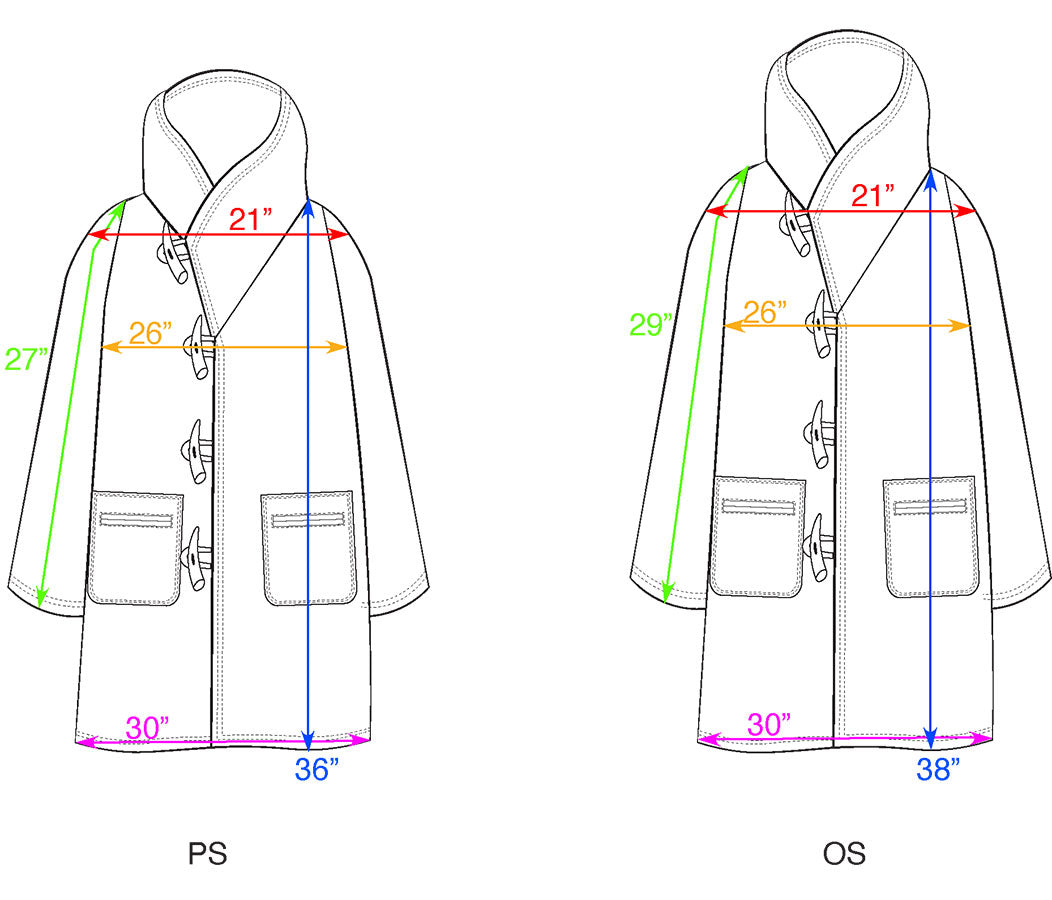 Unisex Cloak Size Guide