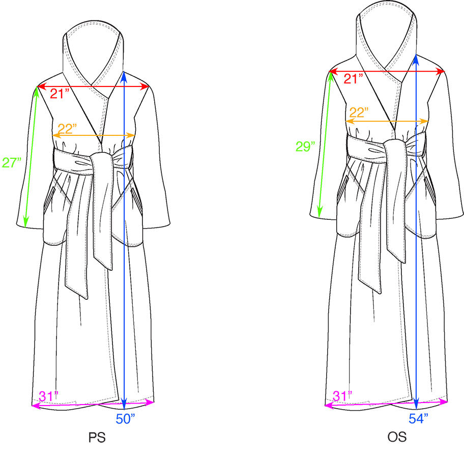 Classic Duster Cloak Size Guide