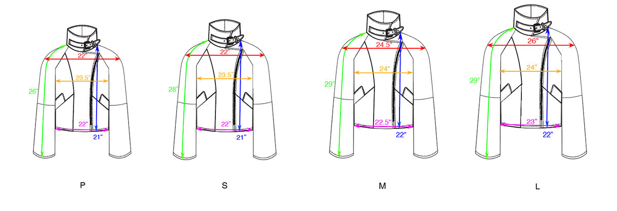 Betty Aviator Size Guide