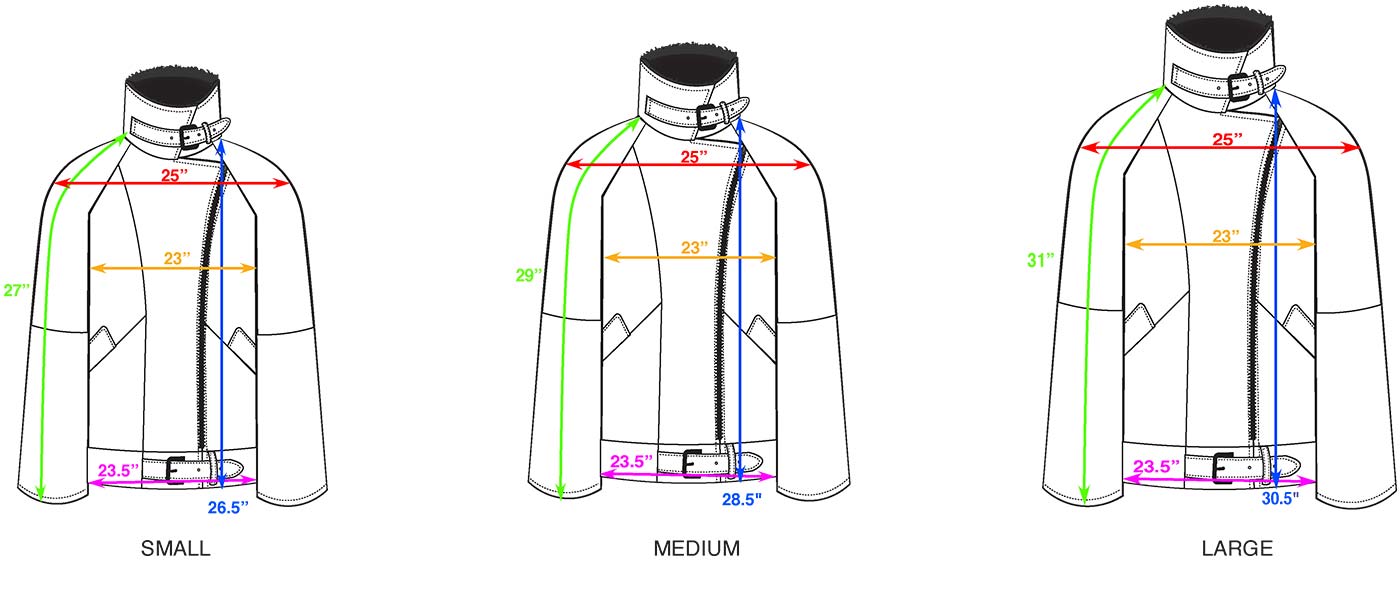 Unisex Aviator Size Guide